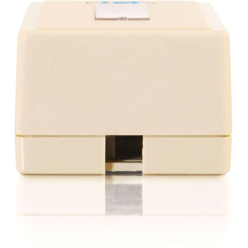 C2G 1-Port Cat5E Surface Mount Box - White - Thumbnail 4