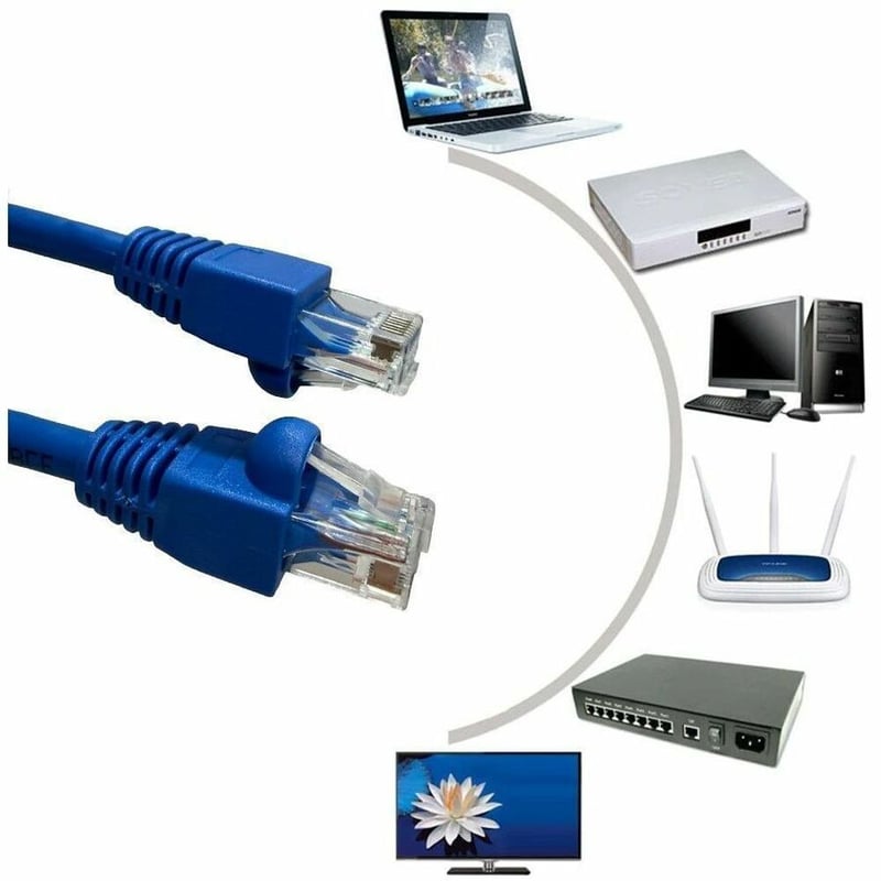 4XEM 3FT Cat6A Snagless RJ45 Ethernet Patch Cable (Blue, 10Gbps, Pure Copper, UTP) - Thumbnail 3
