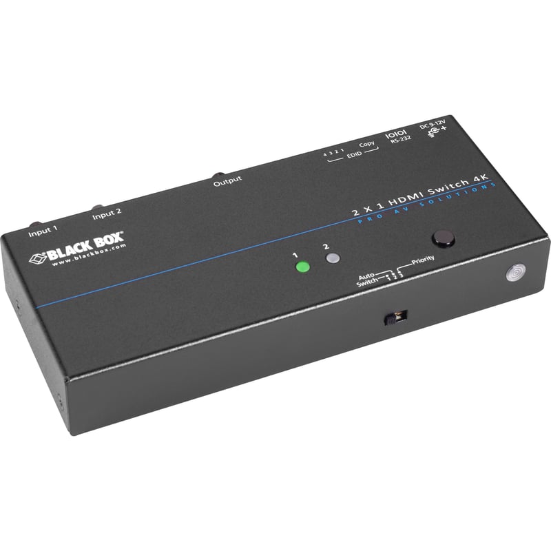Black Box 4K HDMI Switch - 2 x 1 - Thumbnail 1
