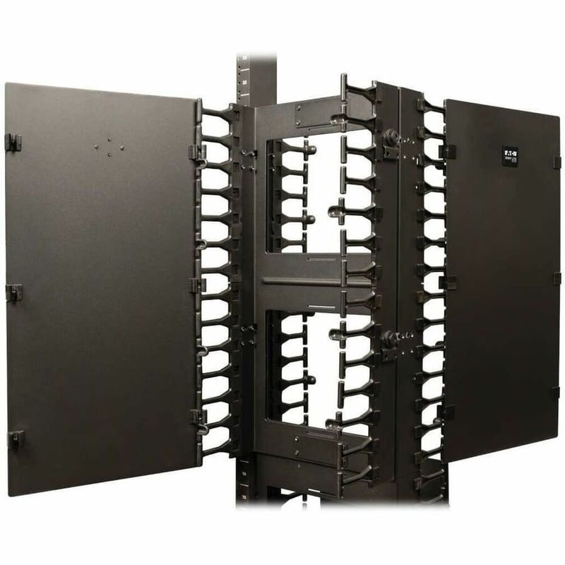 VERTICAL CABLE MANGER 6 FEET OPENFRAME RACK 12IN WD FINGER DUCT - Thumbnail 3