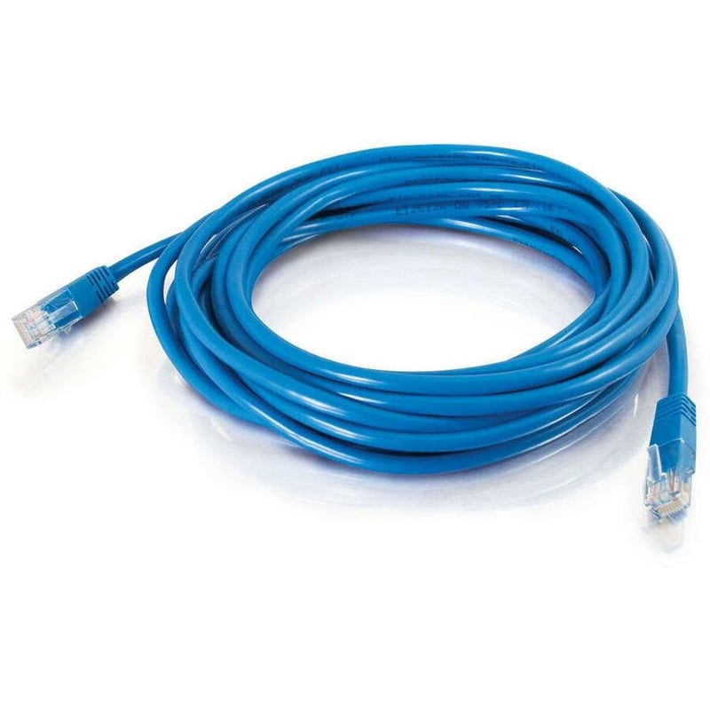C2G-65ft Cat5e Molded Solid Unshielded (UTP) Network Patch Cable - Blue - Thumbnail 2