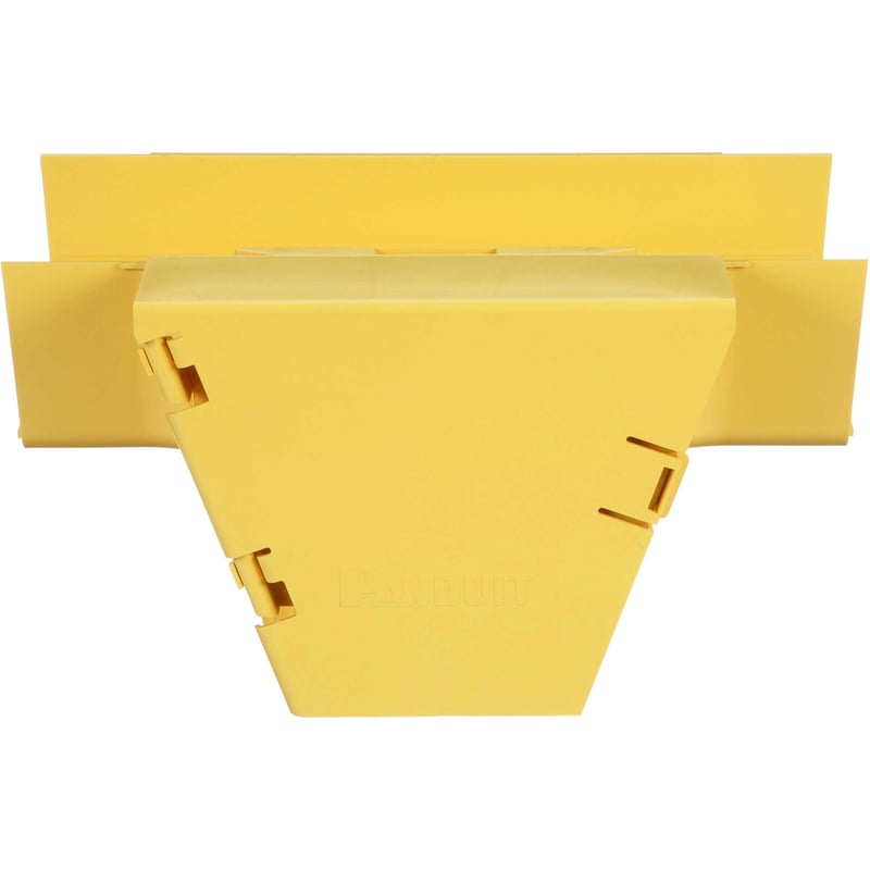 Panduit FiberRunner Vertical Tee, 90, 6x4, Yellow - Thumbnail 1