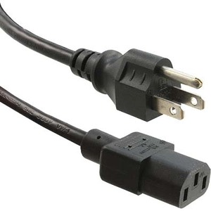 ENET 5-15P to C13 6ft Black External Heavy-Duty Power Cord / Cable NEMA 5-15P to IEC-320 C13 15A 14AWG Black 6'