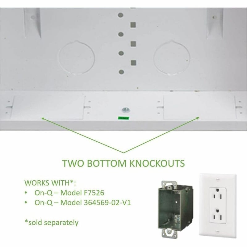 On-Q 20 inch Screw-On Cover Metal Enclosure - White - Thumbnail 5