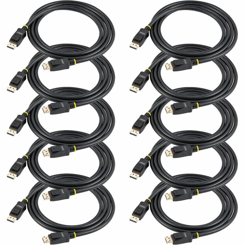 10FT DISPLAYPORT CABLE 10 PACK DP 1.2/4K 60HZ/LATCHING CONNECTOR
