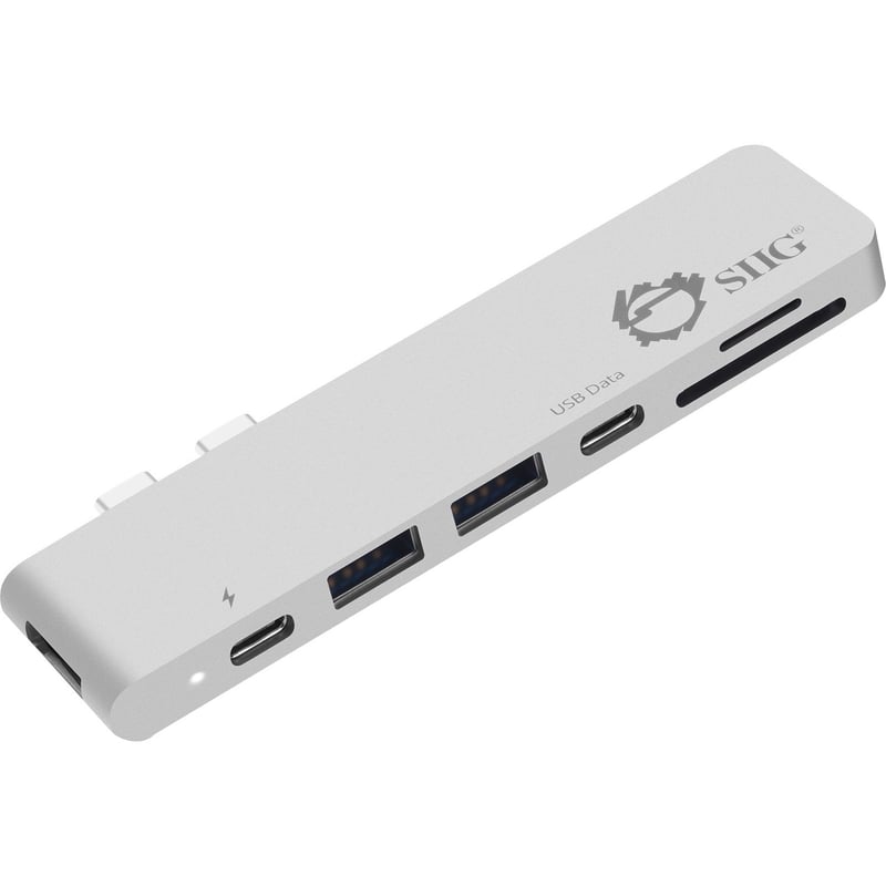 SIIG Thunderbolt 3 USB-C Hub HDMI with Card Reader & PD Adapter - Silver - Thumbnail 1