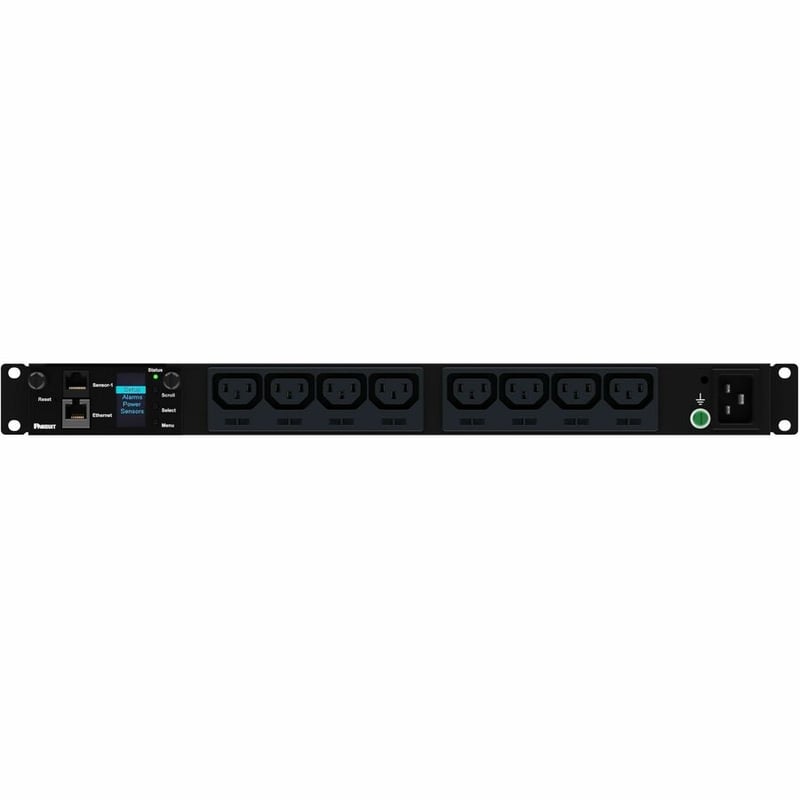 MI PDU 16AMP (12)C13 IEC 603 PERFORATED 800MM X 52RU BLACK - Thumbnail 3