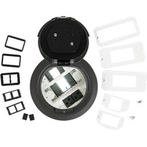 Wiremold 6AT Prewired A/V Evolution Poke Thru Device, Surface Style Cover, Gray - Thumbnail 1