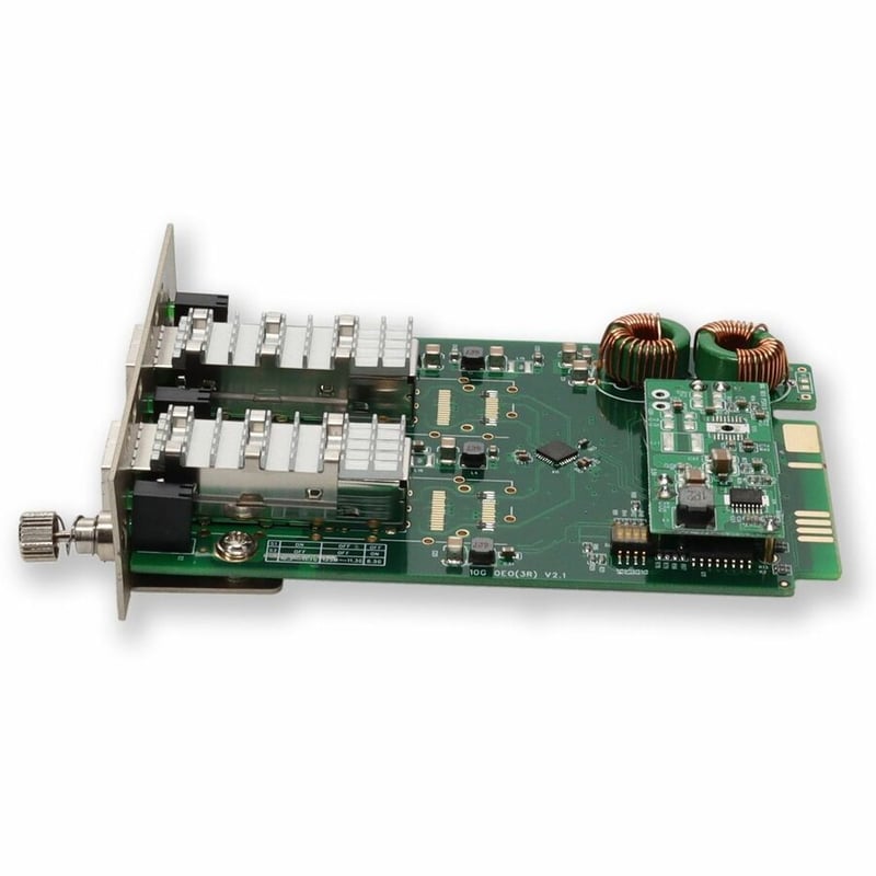 AddOn 10G OEO Converter (3R Repeater) with 2 Open SFP+ Slots Media Converter Card for our rack or Standalone Systems - Thumbnail 3