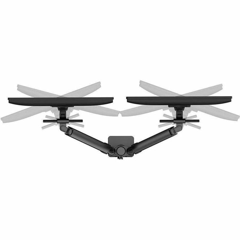 NEXT ONE DESK MOUNT 2 SCREENS TOPFIX CLAMP/GROMMET BLACK - Thumbnail 4