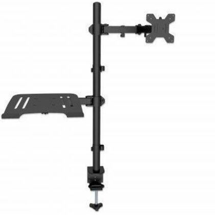 Desk Mount for Monitors & Laptop Combo (Full Motion), For screens: 10-27" , Laptop up to 17" , Clamp Assembly, VESA compatability: 75x75 and 100x100mm - check the dimensions of the four mounting holes on back of screen to ensure it fits, Max 8kg, - Thumbnail 3