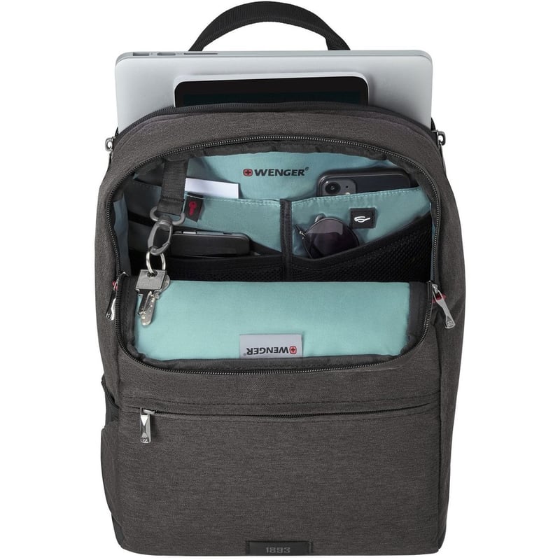 Wenger MX Reload Carrying Case (Backpack) for 10" to 16" Notebook, Tablet - Heather Gray - Thumbnail 4