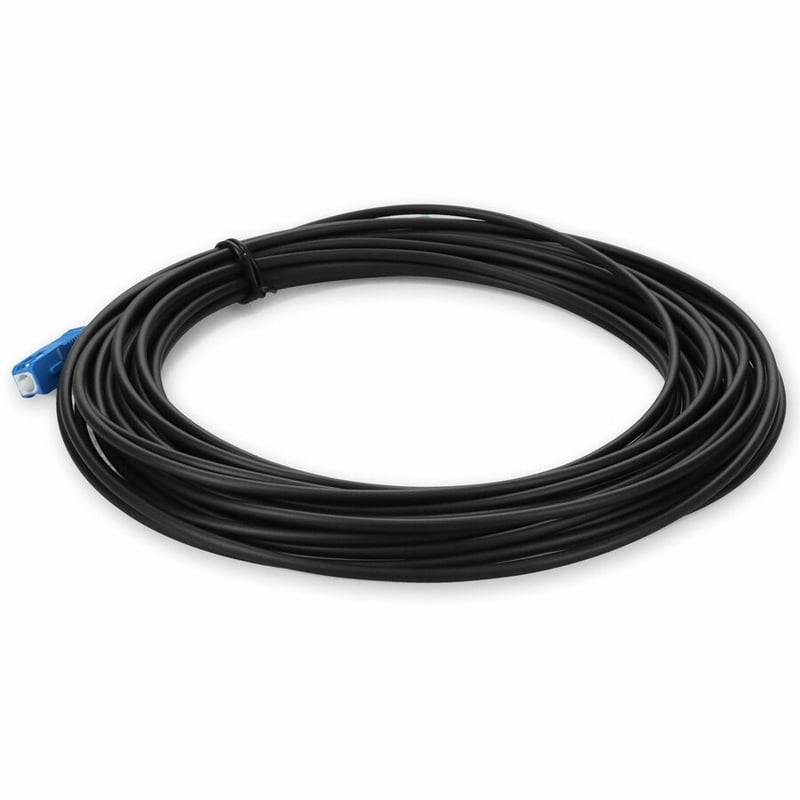 AddOn 15m ASC to SC Black OS2 Simplex OFNR (Riser-Rated) SMF Fiber Outdoor Patch Cable - Thumbnail 3