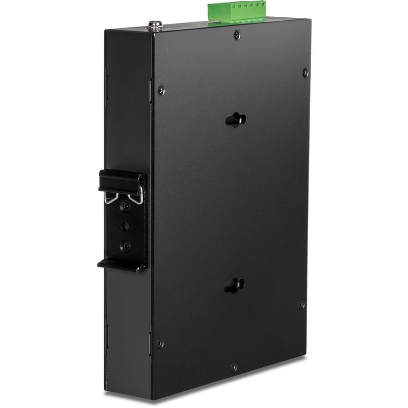 TRENDnet 5-Port Industrial Gigabit PoE+ Switch, Wide Temperature Range -20 - 65C (-4 - 149F), DIN-Rail Switch, 50-55V DC, 4 x Gigabit PoE+ Ports, 1 x Gigabit SFP Slot, TI-PGM541, Black - Thumbnail 3
