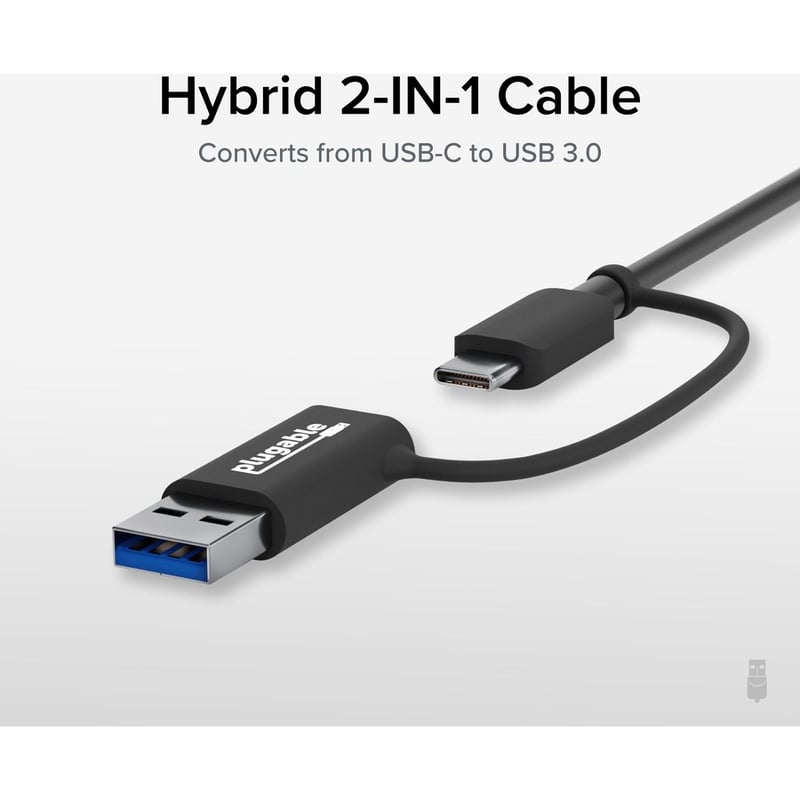 Plugable 2.5G USB C and USB to Ethernet Adapter - 2-in-1 Adapter - Thumbnail 4