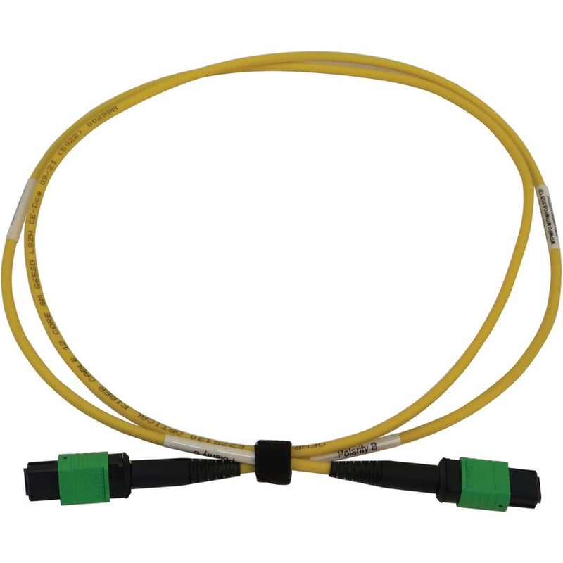 Eaton Tripp Lite Series 40/100G Singlemode 9/125 OS2 Fiber Optic Cable (12F MTP/MPO-APC F/F), LSZH, Yellow, 1 m (3.3 ft.) - Thumbnail 2