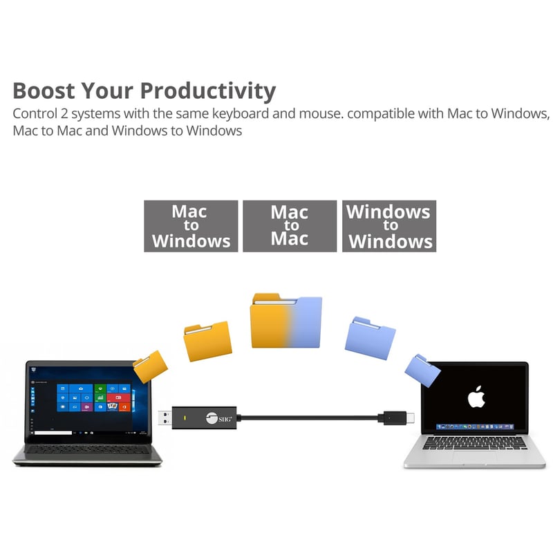 SIIG USB 3.0 A/C Data KM Magic Switch Console Cable - Thumbnail 5