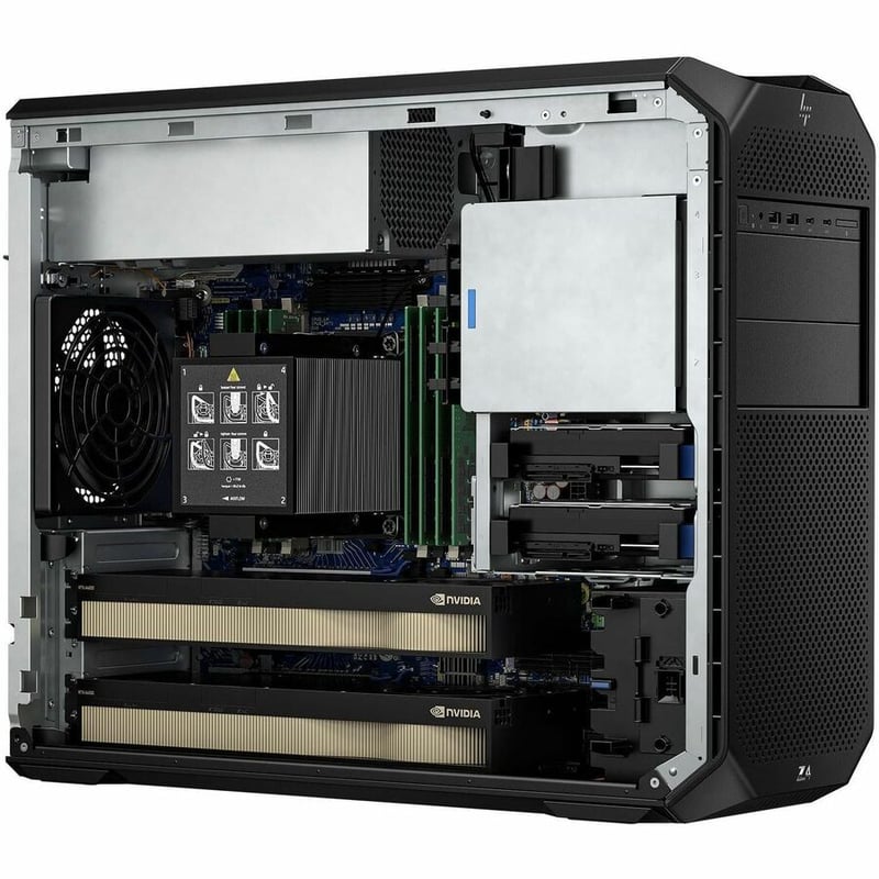 HP Z4 G5 Workstation - 1 x Intel Xeon w3-2423 - 64 GB - 1 TB SSD - Tower - Black - Thumbnail 2