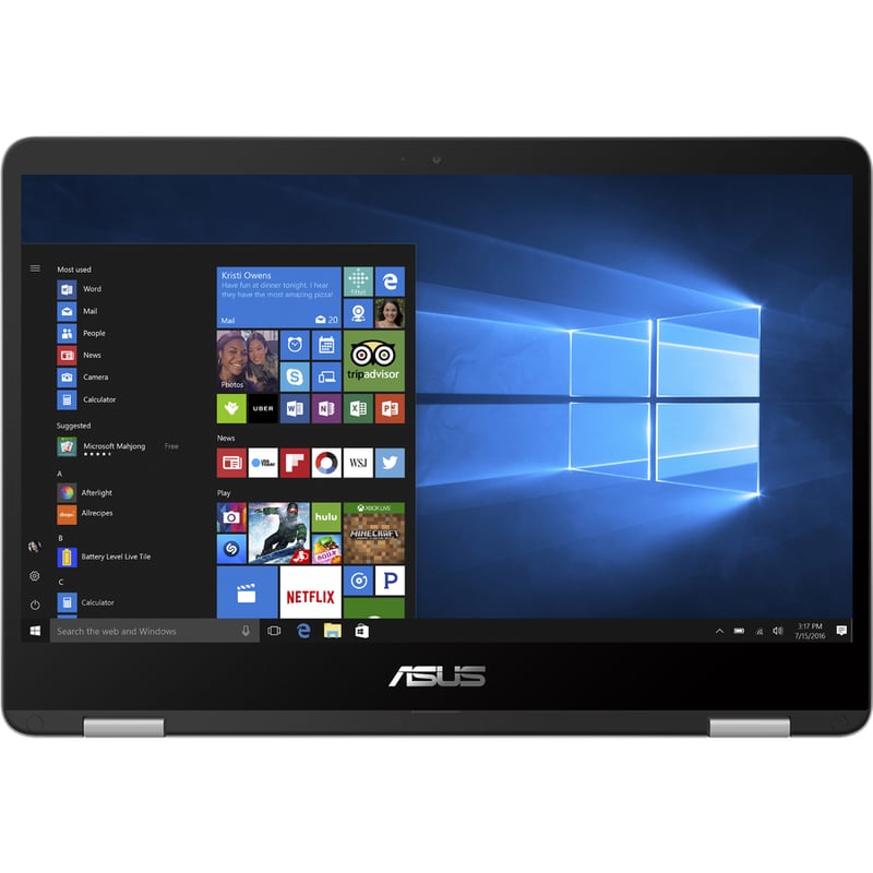 Asus VivoBook Flip 14 TP401 TP401CA-DHM4T 14" Touchscreen Convertible Notebook - Intel Core M 7th Gen m3-7Y30 - 4 GB - 64 GB Flash Memory - Thumbnail 4