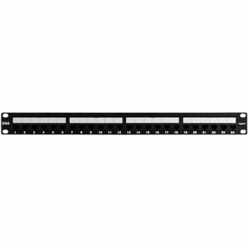 On-Q Cat 6A 24 Port Rack Mount Patch Panel - Thumbnail 1