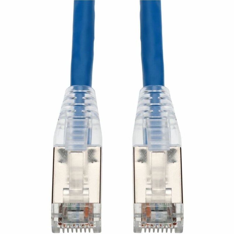 AddOn 33ft Blue CAT 6 Shielded PVC Ethernet Cable Snagless Easy Clear Boot RJ-45 M/M - Thumbnail 2