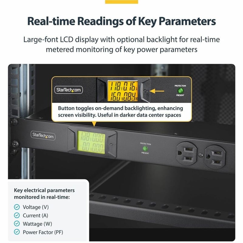 12-OUTLET HORIZONTAL RACK MOUNT PDU - 1U POWER DISTRIBUTION TAA - Thumbnail 3
