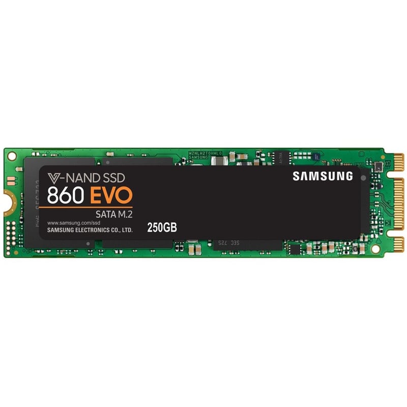 Samsung 860 EVO 250 GB Solid State Drive - M.2 2280 Internal - SATA (SATA/600) - Thumbnail 1