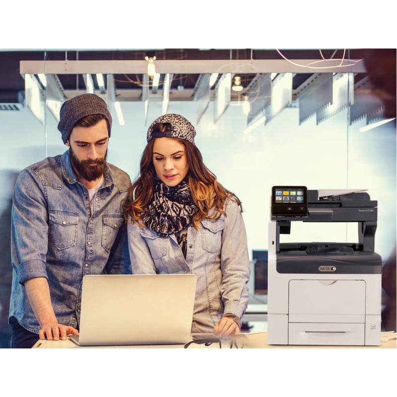 Xerox VersaLink C405/DNM Laser Multifunction Printer-Color-Copier/Fax/Scanner-36 ppm Mono/Color Print-600x600 Print-Automatic Duplex Print-80000 Pages Monthly-700 sheets Input-Color Scanner-600 Optical Scan-Color Fax-Gigabit Ether