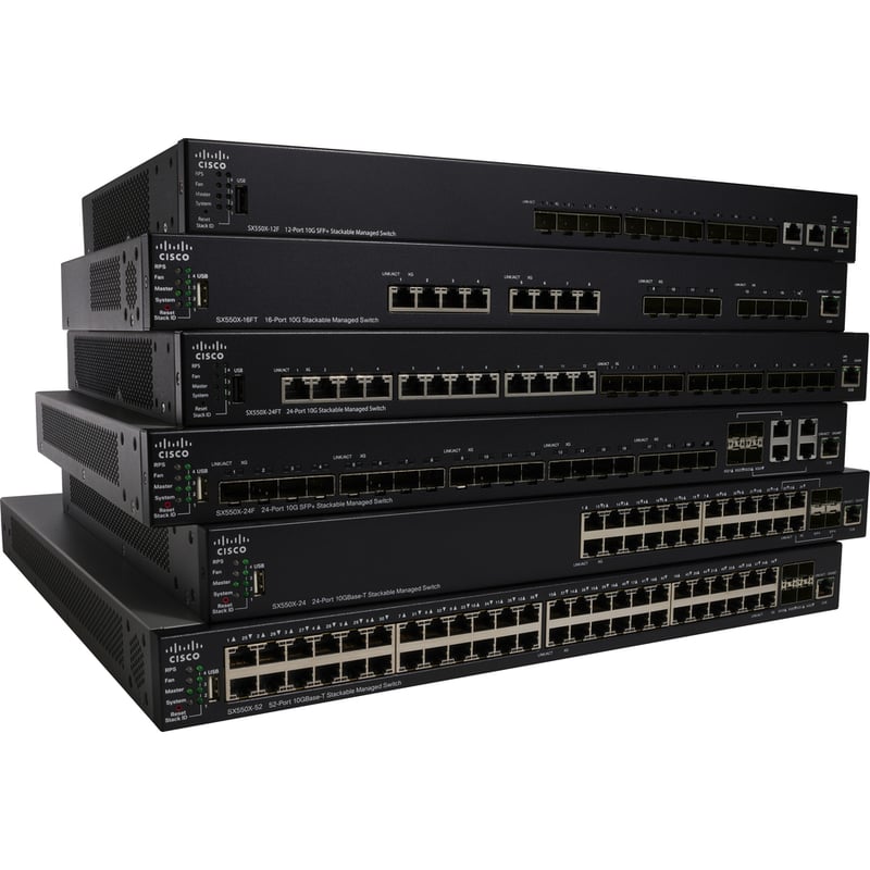 Cisco SX550X-12F 12-Port 10G SFP+ Stackable Managed Switch - Thumbnail 4
