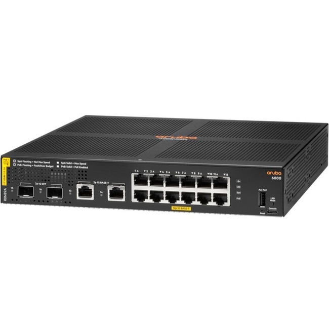 HPE 6000 12G Class4 PoE 2G/2SFP 139W Switch - Thumbnail 1