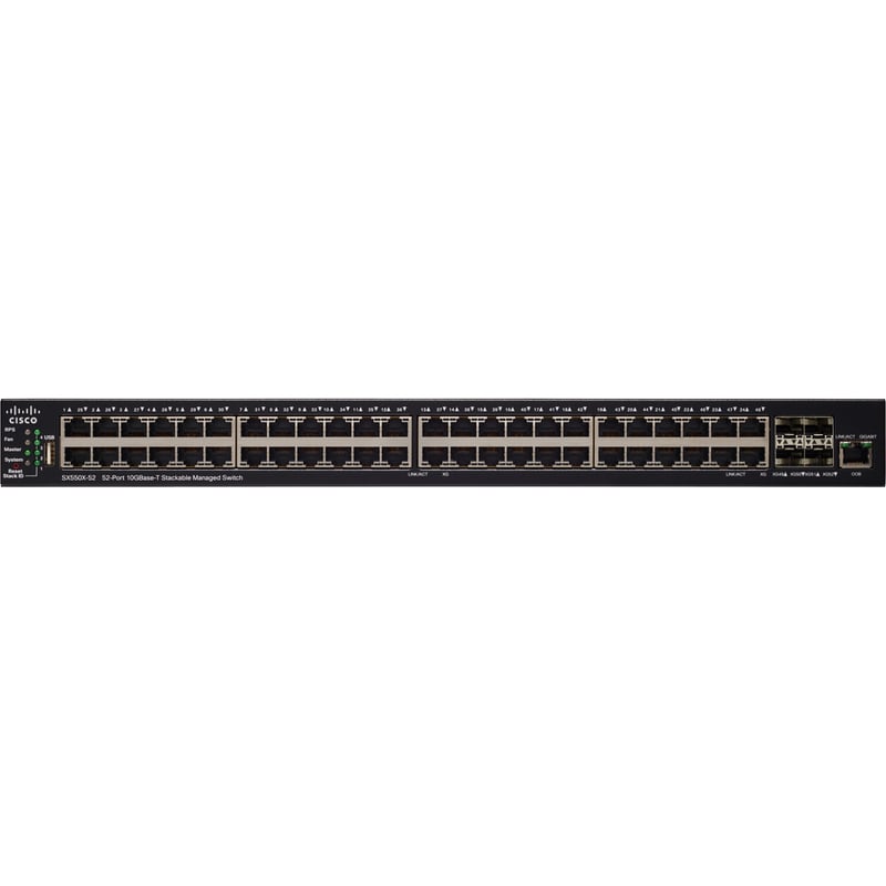 Cisco SX550X-52 52-Port 10GBase-T Stackable Managed Switch - Thumbnail 2