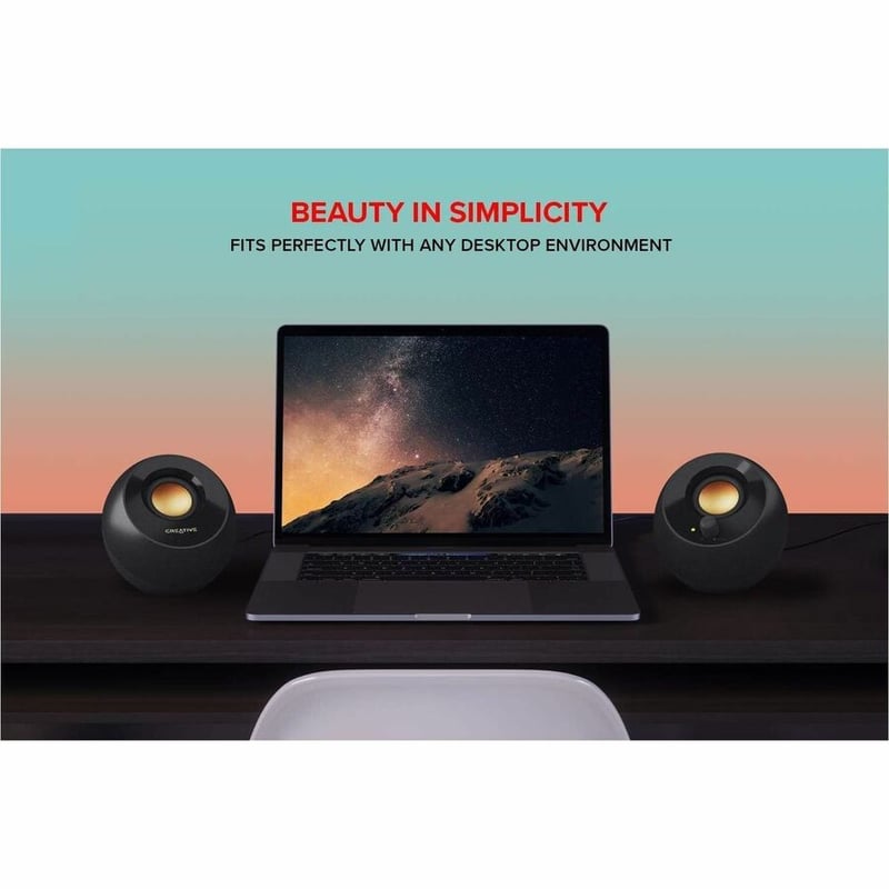Creative Pebble Plus 2.1 Speaker System - 8 W RMS - Black - Thumbnail 5