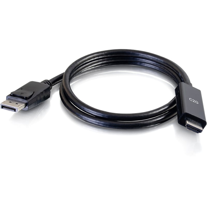 C2G 10ft DisplayPort To HDMI Adapter Cable - 4K Cable Black - Thumbnail 2
