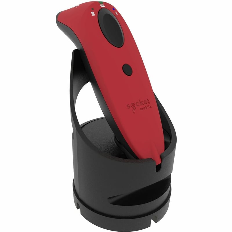 Socket Mobile SocketScan S720, Linear Barcode Plus QR Code Reader, Red & White Dock - Thumbnail 3