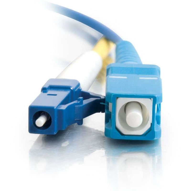 C2G-3m LC-SC 9/125 OS1 Simplex Singlemode PVC Fiber Optic Cable - Blue - Thumbnail 3