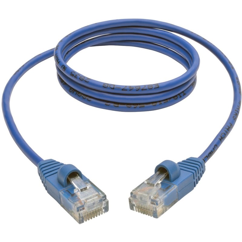 Eaton Tripp Lite Series Cat5e 350 MHz Snagless Molded Slim (UTP) Ethernet Cable (RJ45 M/M) - Blue, 3 ft. (0.91 m) - Thumbnail 2