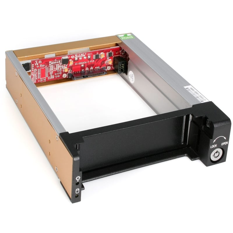StarTech.com Aluminum Black SATA Hard Drive Drawer - Storage mobile rack - black - Thumbnail 5