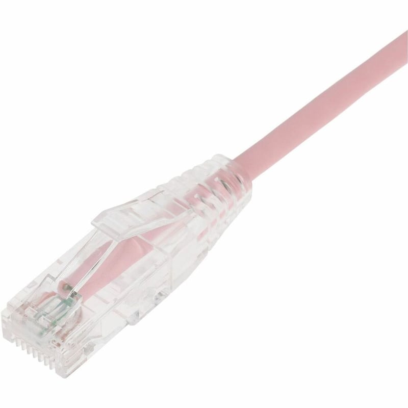 3FT PINK CAT6A SLIM UTP PVC SNAGLESS CLEAR-CLAW - Thumbnail 2