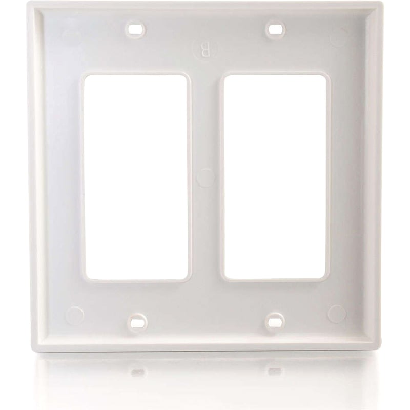 DUAL GANG DECORA WALLPLATE WHT - Thumbnail 3