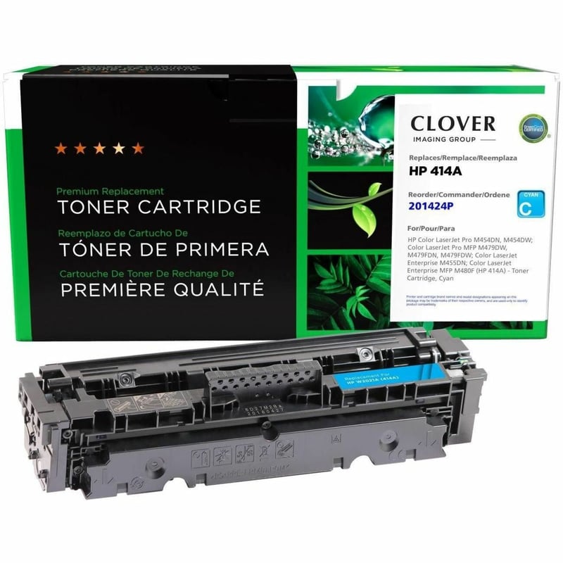 Clover Imaging Remanufactured Cyan Toner Cartridge (New Chip) for HP 414A (W2021A) - Thumbnail 1