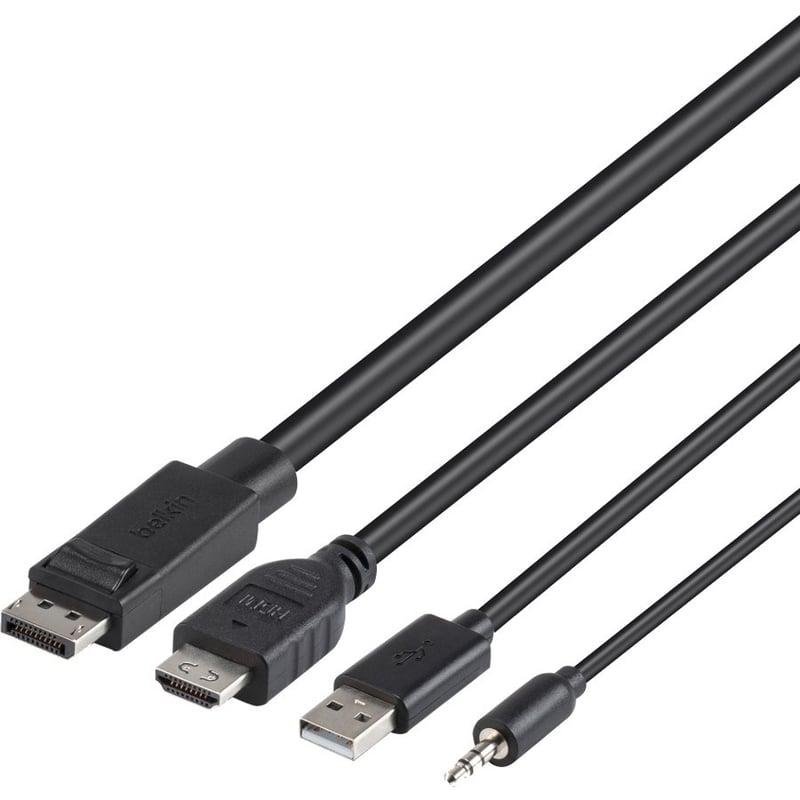 Belkin TAA Dual (1) HDMI-HDMI (1) DP-DP/USB/AU Cbl - Thumbnail 2