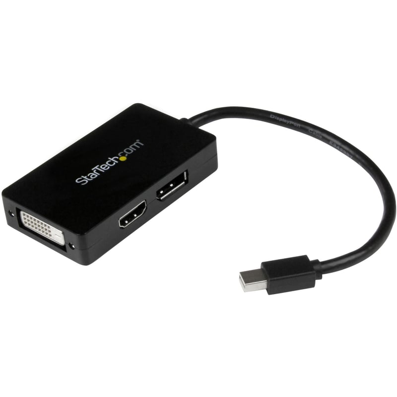 StarTech.com Travel A/V adapter - 3-in-1 Mini DisplayPort to DisplayPort DVI or HDMI converter - Thumbnail 1