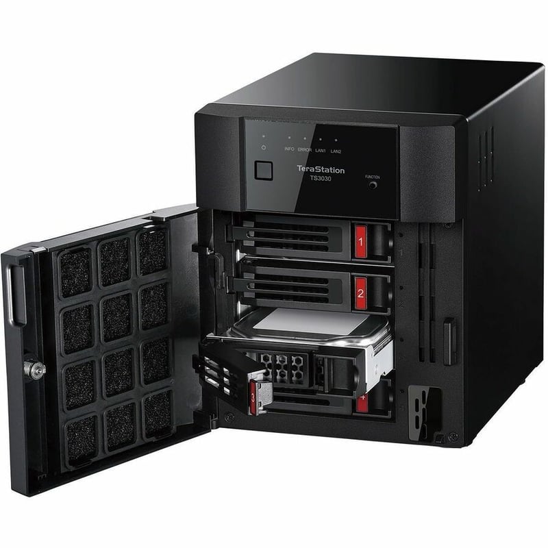 TERASTATION 3430DN 16TB 4BAY NAS 4X4TB HD SATA 2.5GBE RAID ISCSI - Thumbnail 3