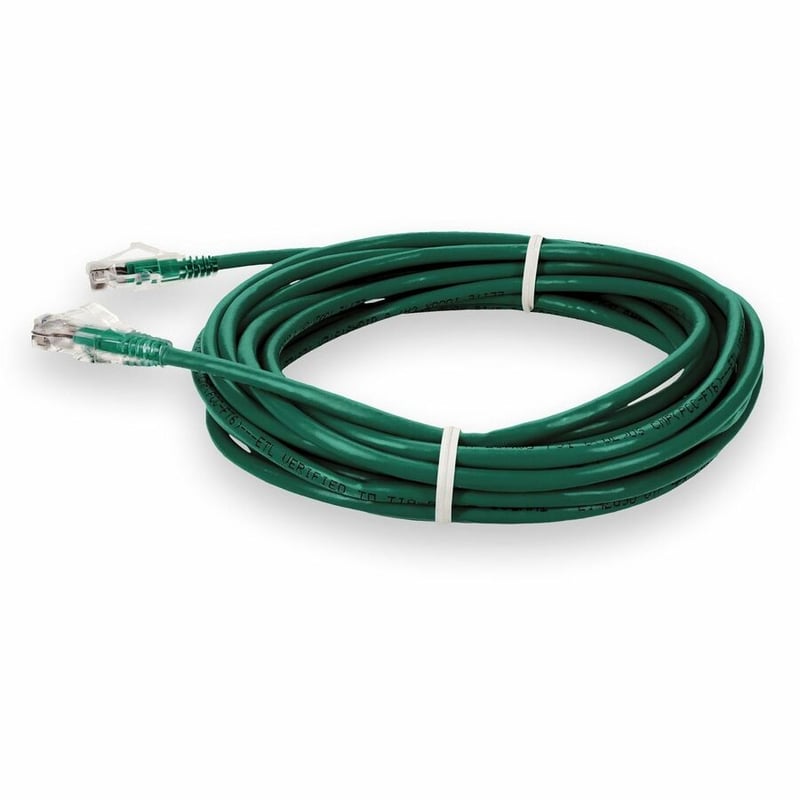 AddOn 30ft Green CAT 6 Plenum-Rated Ethernet Cable Snagless Bubble Boot RJ-45 M/M - Thumbnail 2