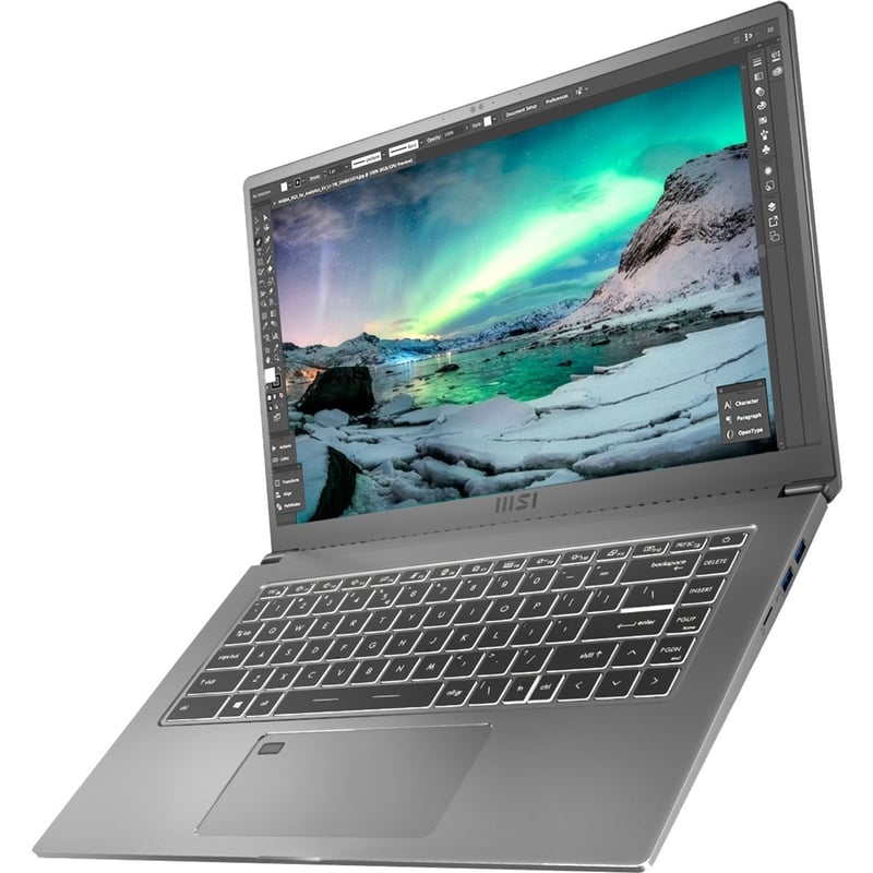 MSI Prestige 15 15.6" Notebook - 4K UHD - 3840 x 2160 - Intel Core i7 11th Gen i7-1185G7 - 32 GB Total RAM - 1 TB SSD - Silver - Thumbnail 1