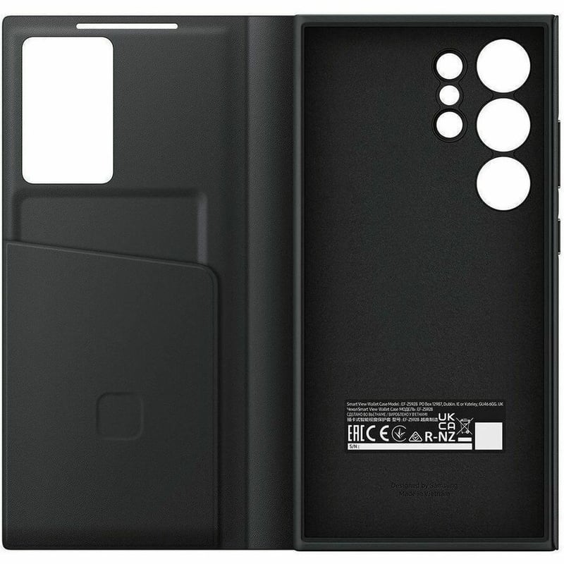 Samsung S View Carrying Case (Wallet) Samsung Galaxy S24 Ultra Smartphone - Black - Thumbnail 5