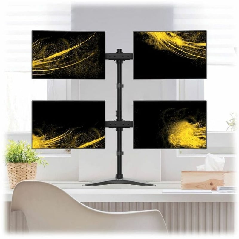 Tripp Lite by Eaton TV Desk Mount Monitor Stand Quad-Display Swivel Tilt for 13-27in Flat Screen Displays - Thumbnail 2
