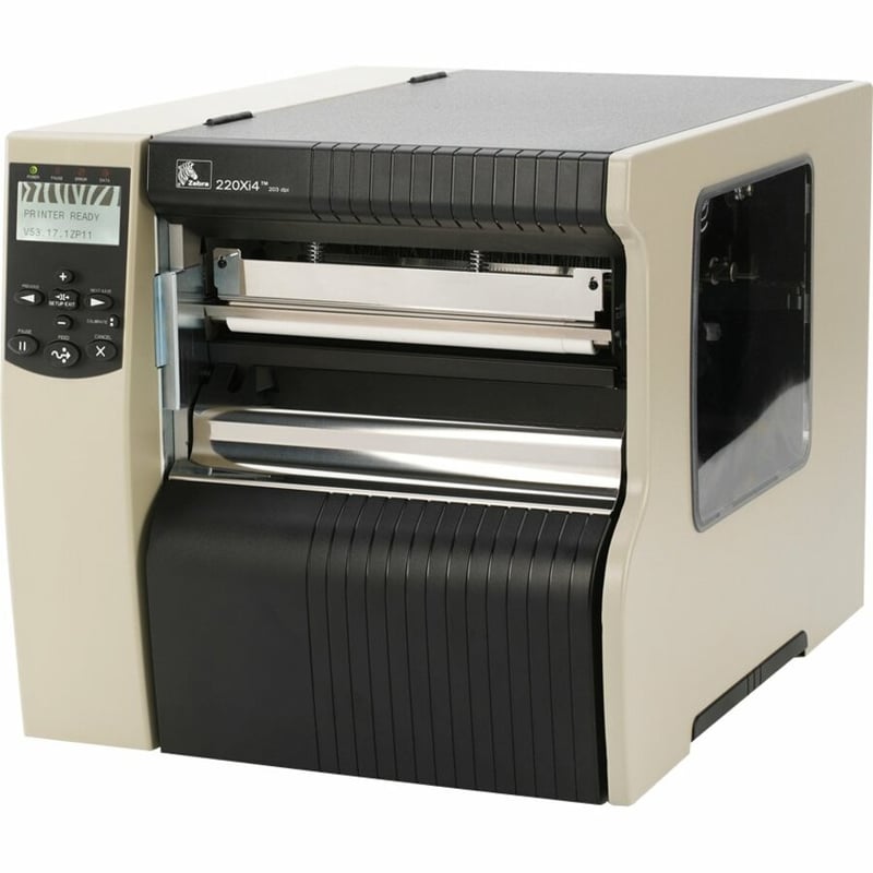 Zebra 220Xi4 Industrial Direct Thermal/Thermal Transfer Printer - Monochrome - Label Print - Fast Ethernet - USB - Serial - Parallel