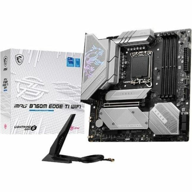 MSI MPG MPG B760M EDGE TI WIFI Gaming Desktop Motherboard - Intel B760 Chipset - Socket LGA-1700 - Micro ATX - Thumbnail 5