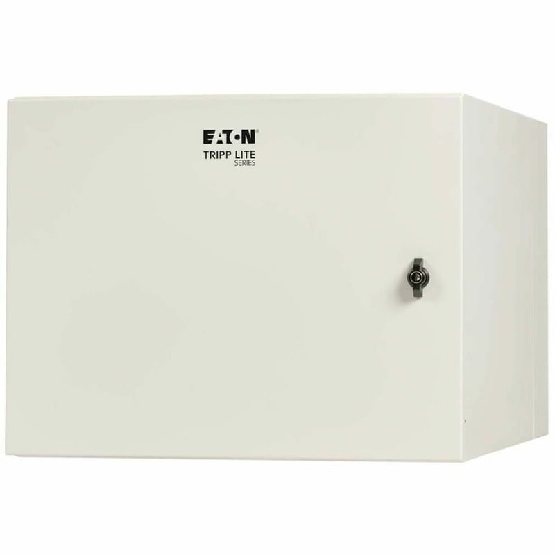 Tripp Lite by Eaton SmartRack Industrial Enclosure with Lock - NEMA 4, Wall Mount, Metal Construction, Hinged Back, 32 in. Depth, 9U, Gray - Thumbnail 2